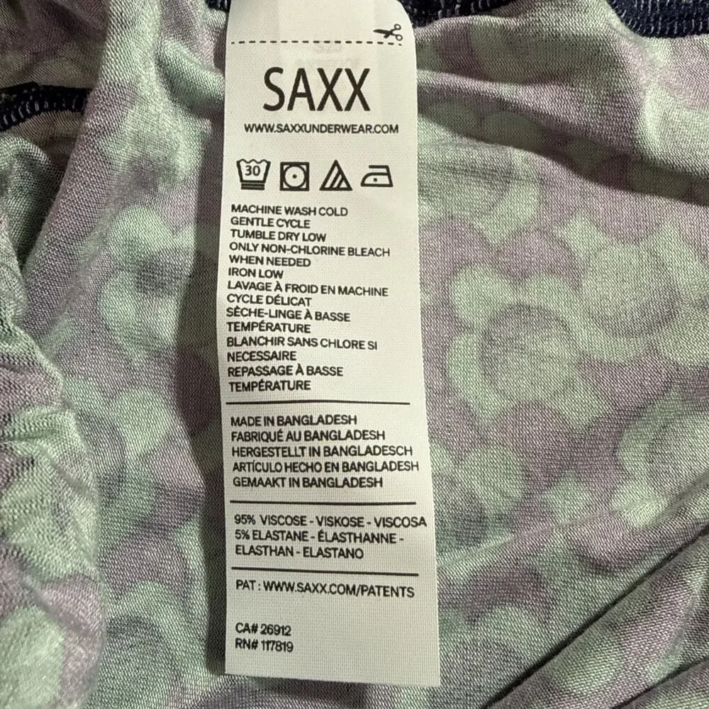 SAXX Boxer Briefs Men Small Green Golf Ball Print Ultra Super Soft NWT